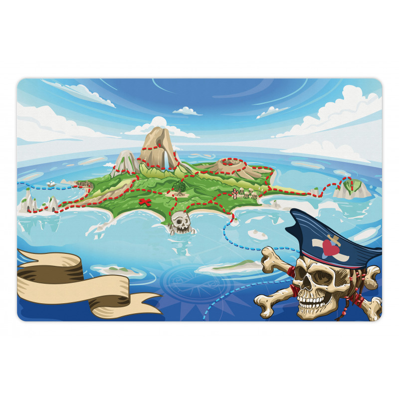 Pirate Island Skull Pet Mat