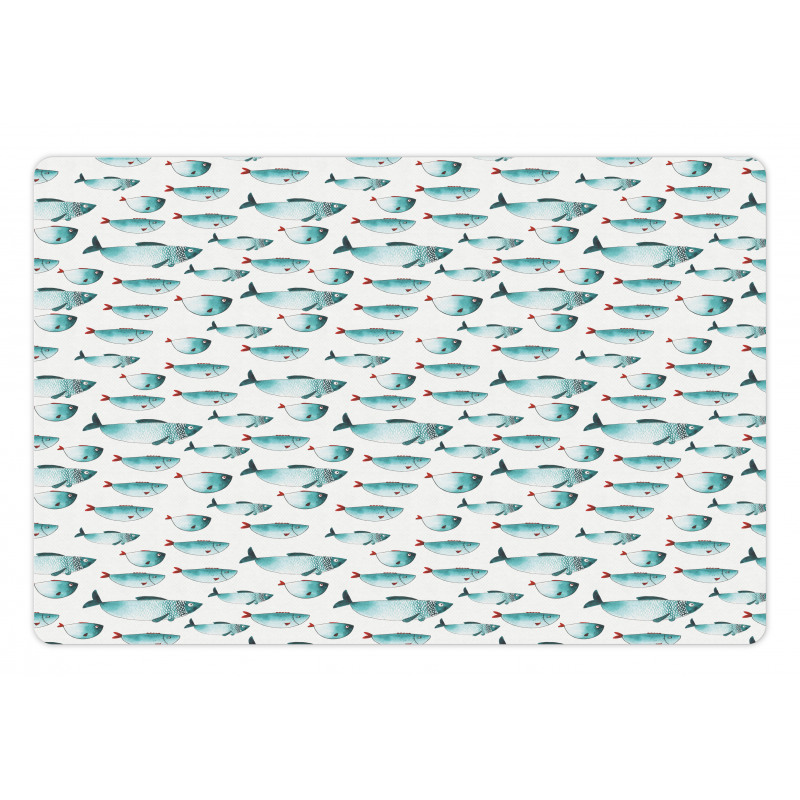 Watercolor Marine Animal Pet Mat