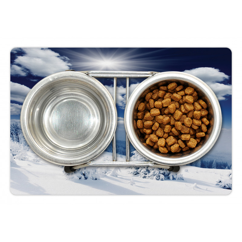 Snow Covered Trees Pet Mat