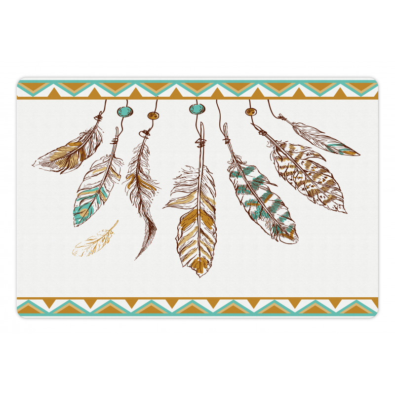 Boho Style Feather Old Pet Mat