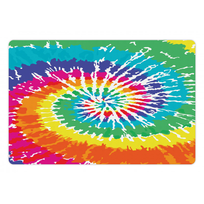 Rainbow Tie Dye Effect Pet Mat