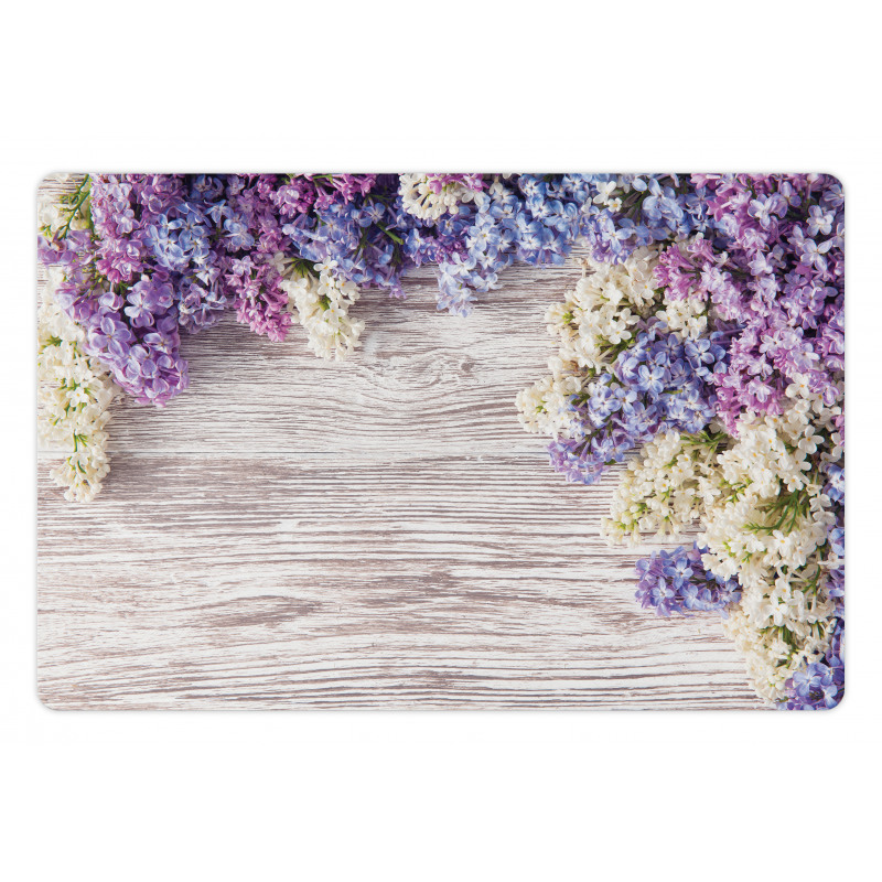 Lilac Flowers Bouquet Pet Mat