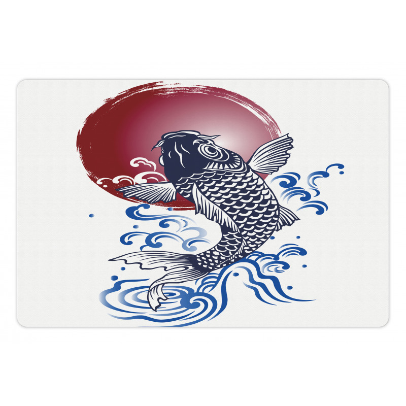 Carp on Flag Pet Mat