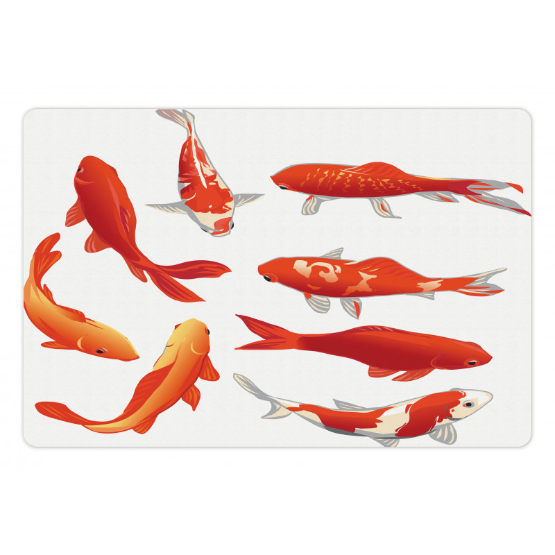 Koi Shoal Chinese Animal Pet Mat