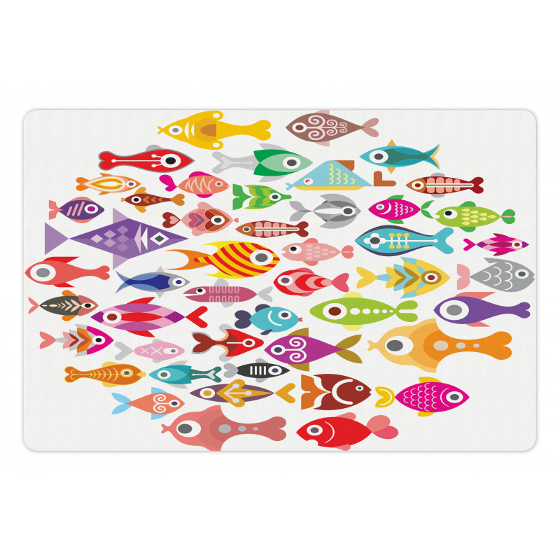 Colorful Aquarium Fishes Pet Mat