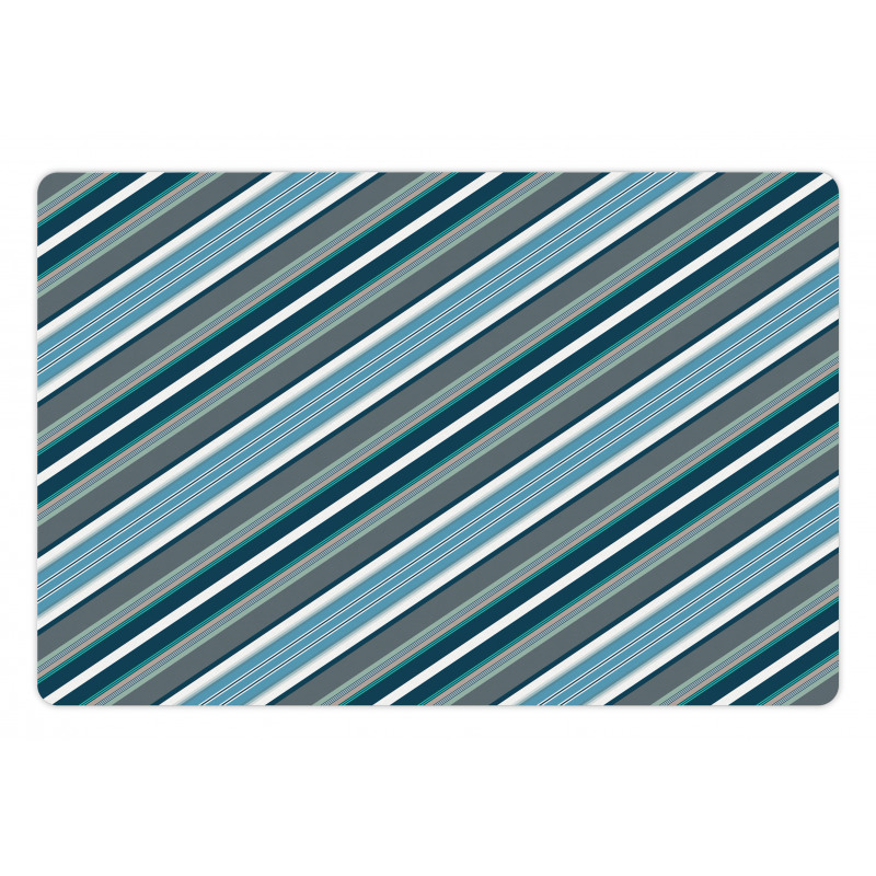 Grey and Blue Diagonal Pet Mat