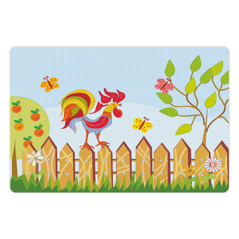 Tree Butterfly and Flower Pet Mat