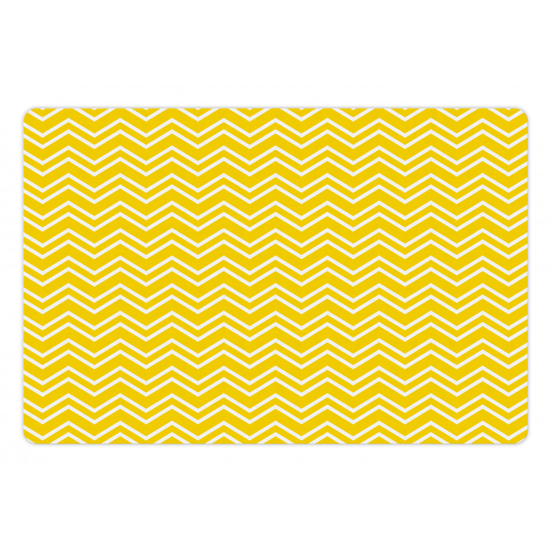 Chevron Pattern Yellow Pet Mat