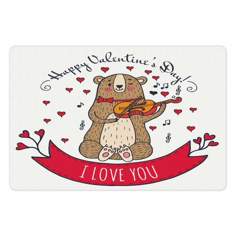 Bear and Violin Pet Mat