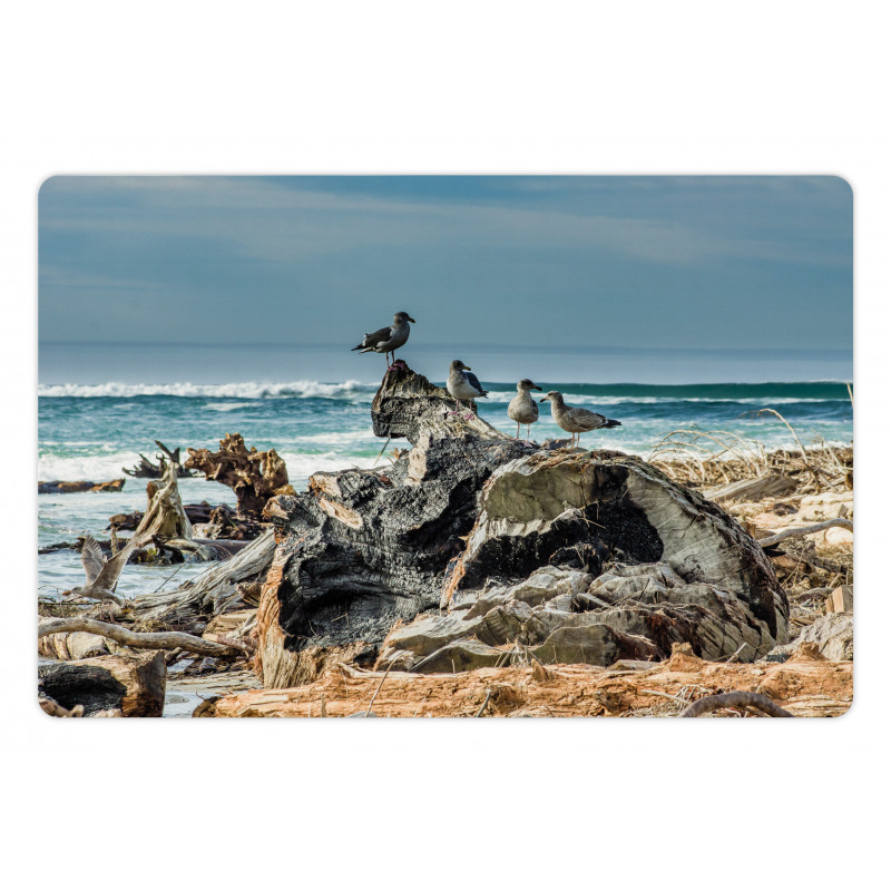 Driftwood Shore Seagull Pet Mat