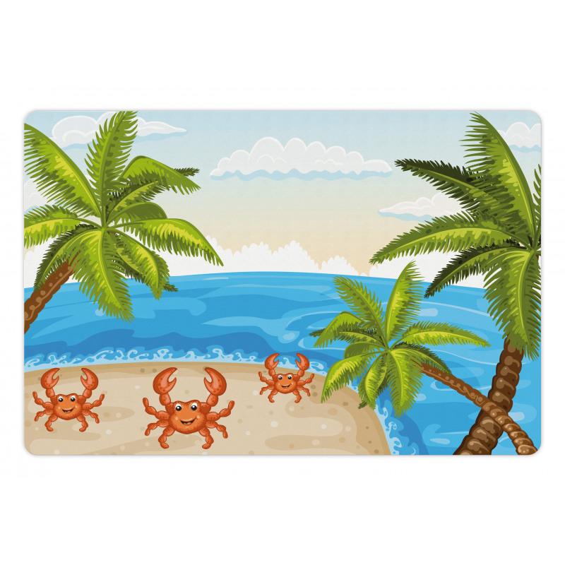 Palm Trees and Crabs Pet Mat