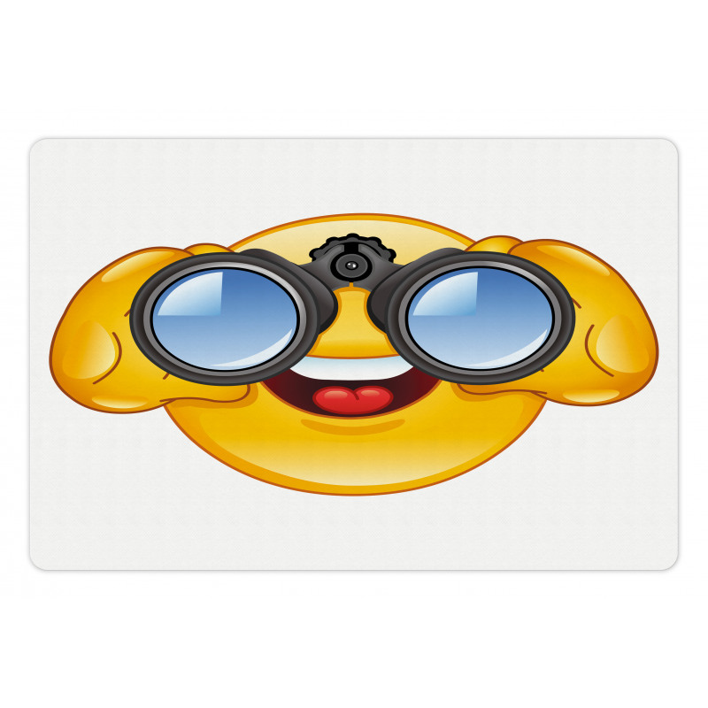 Smiley Face and Telescope Pet Mat