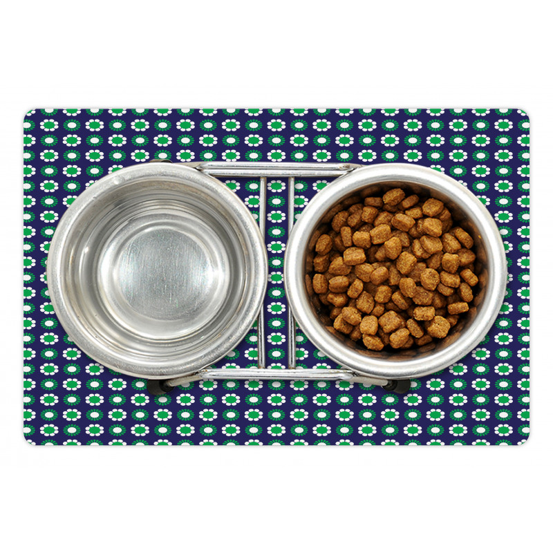 Floral and Round Dots Pet Mat