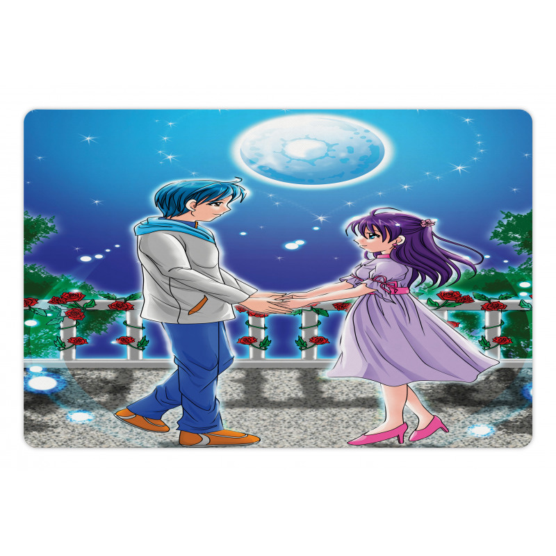 Romantic Manga Couple Pet Mat