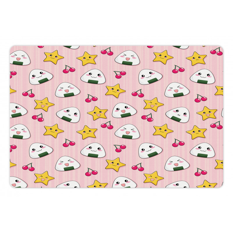 Striped Cartoon Style Pet Mat