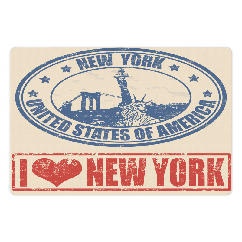 Love NYC in Red Blue Pet Mat