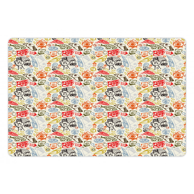 Abstract Colorful Image Pet Mat