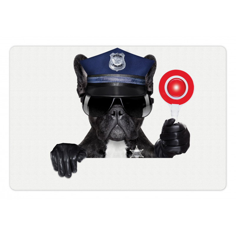 Pug Dog Police Costume Pet Mat