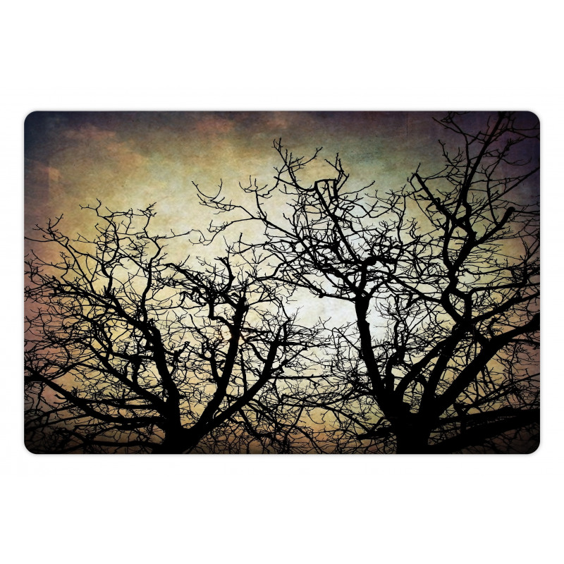 Grunge Branches Twilight Pet Mat