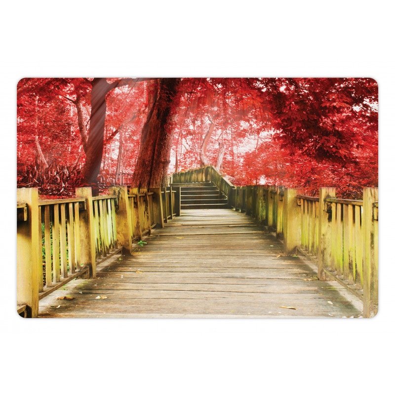 Rustic Wooden Walkway Pet Mat