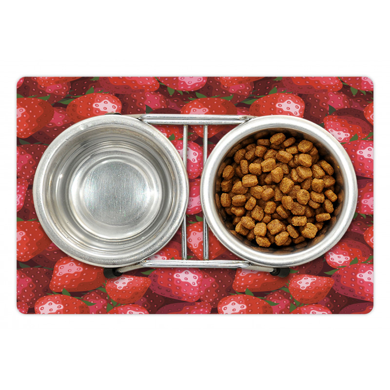 Strawberries Ripe Fruits Pet Mat