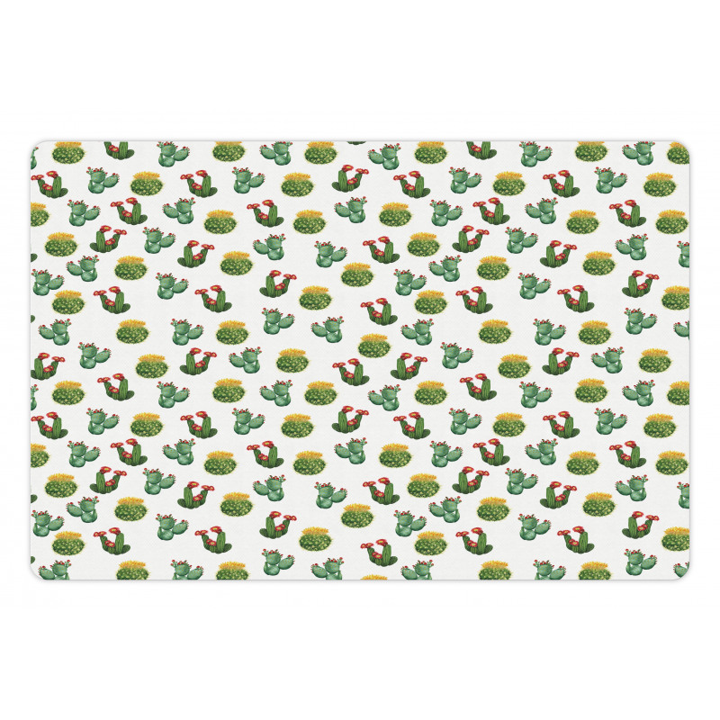 Cactus and Suculent Print Pet Mat