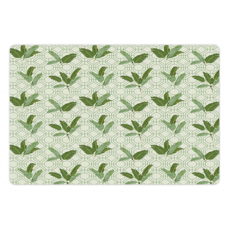 Palm Leaves Geometric Pet Mat