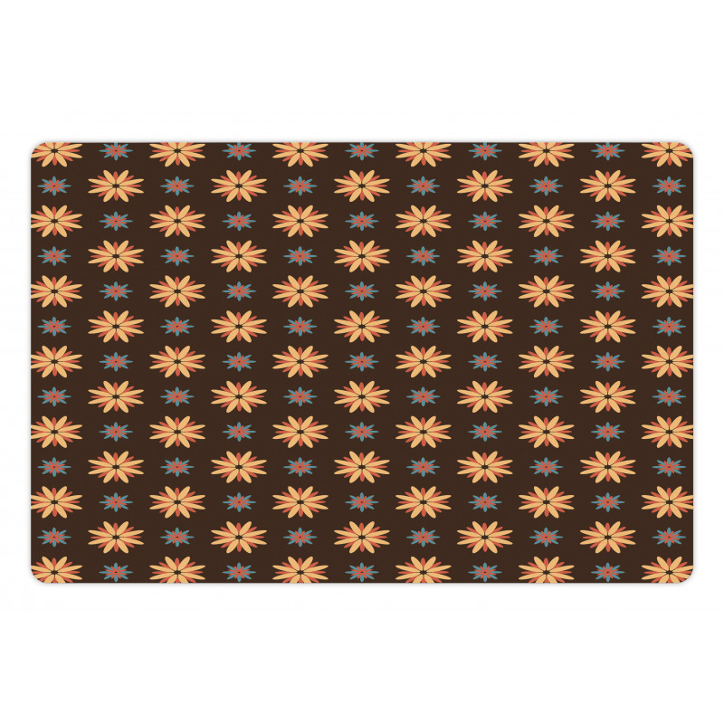 Summer Time Orange Flower Pet Mat