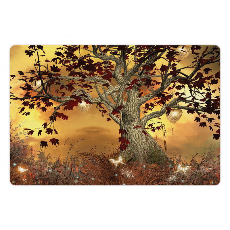 Tree Earthy Color Tones Pet Mat