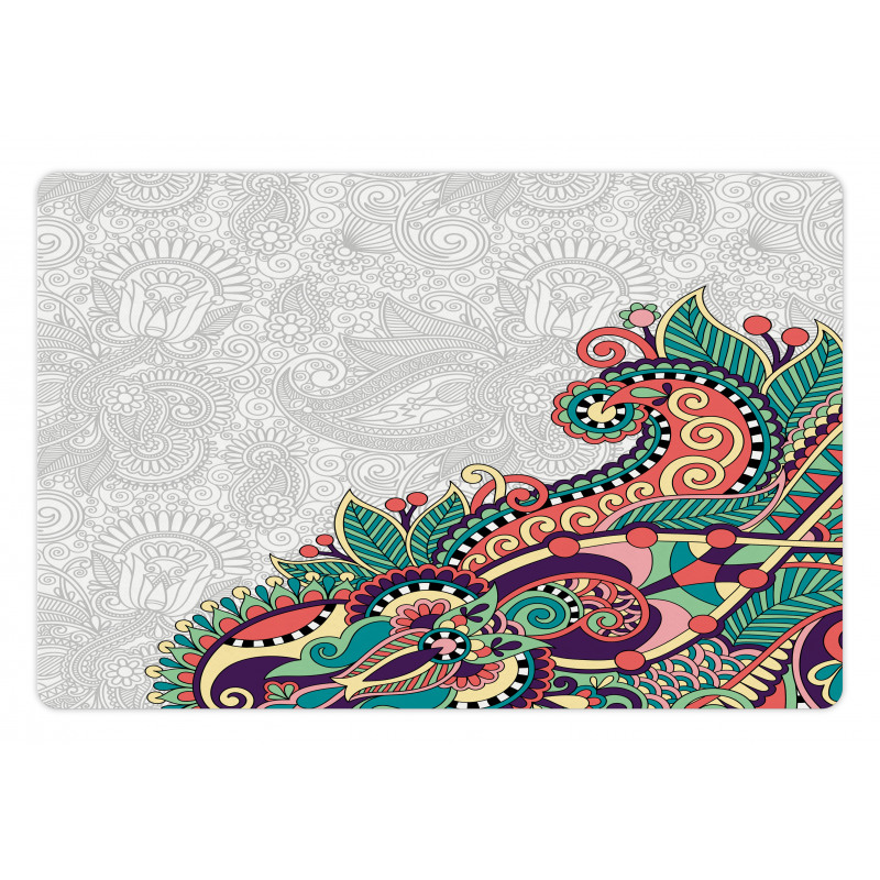 Floral Tribal Paisley Pet Mat