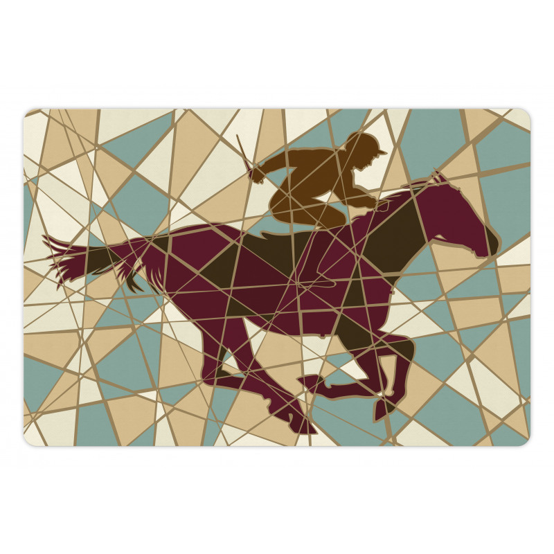 Stable Jockey Silhouette Pet Mat