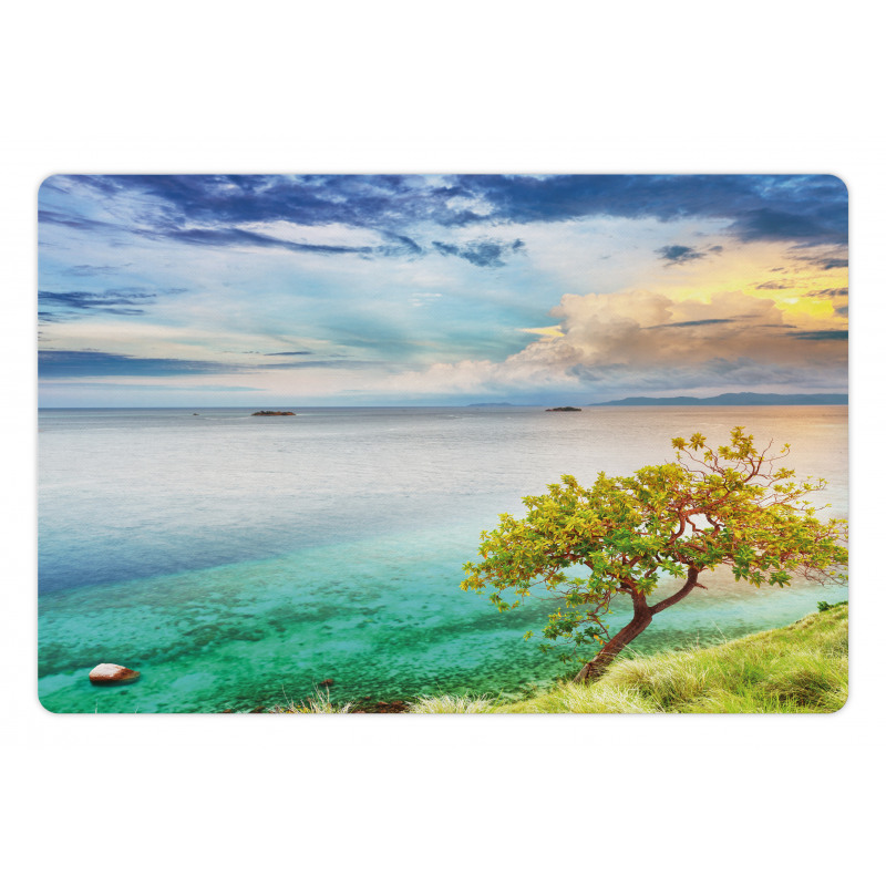 Abandoned Island Ocean Pet Mat