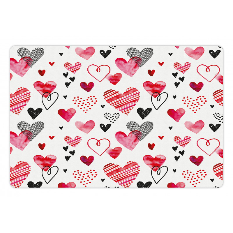 Various Heart Shapes Pet Mat