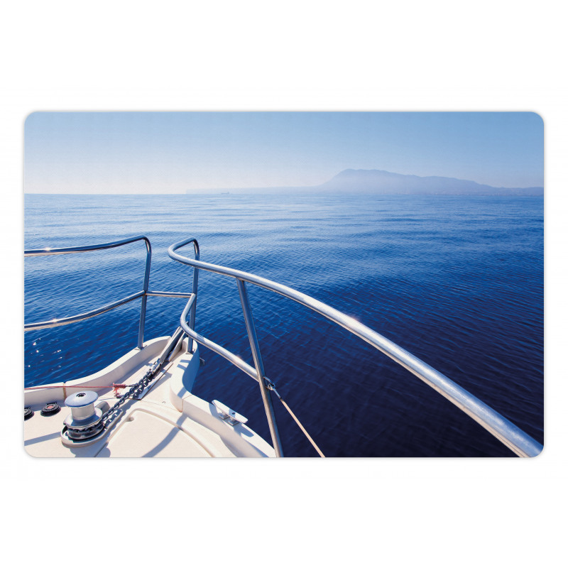 Boat Yacht Ocean Scenery Pet Mat