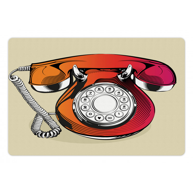 Classic Retro Telephone Pet Mat