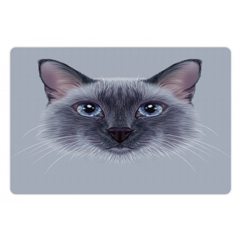 Siamese Cat Portrait Pet Mat