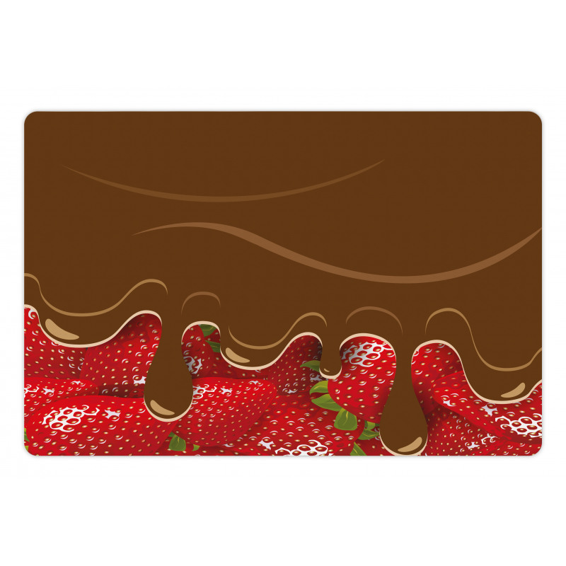 Strawberries Chocolate Pet Mat