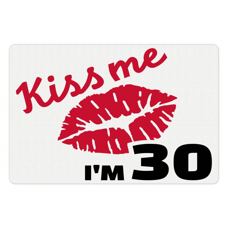 30th Birthday Kiss Pet Mat