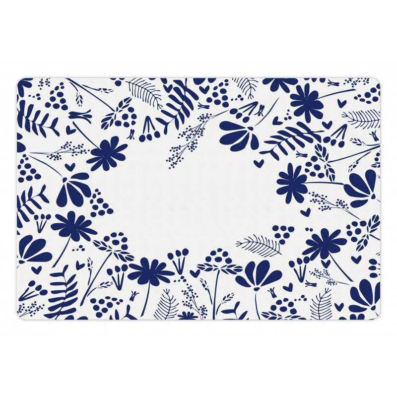 Botanic Flowers Leaves Pet Mat