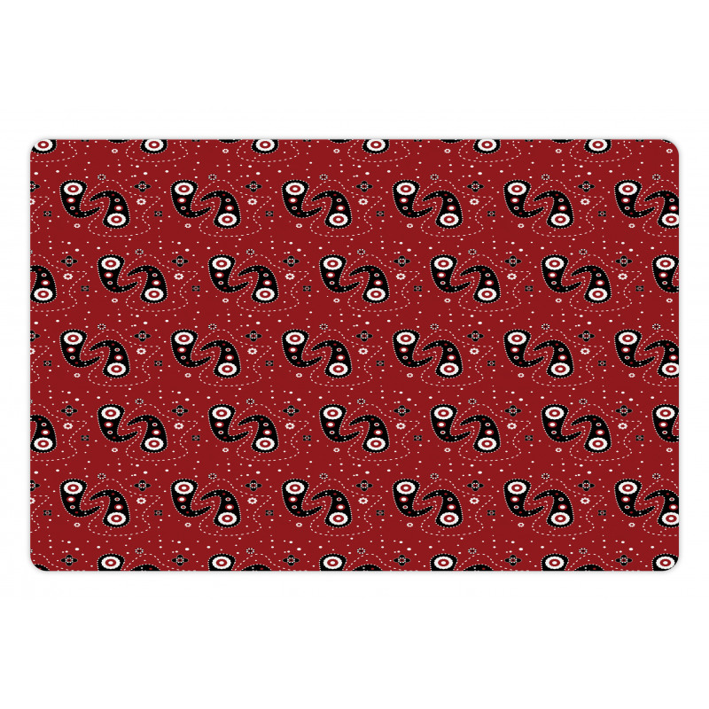 Paisley Flowers Dots Pet Mat