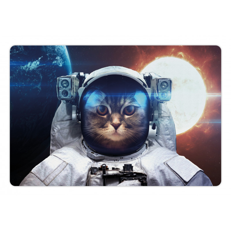 Kitty in Galaxy Dust Pet Mat