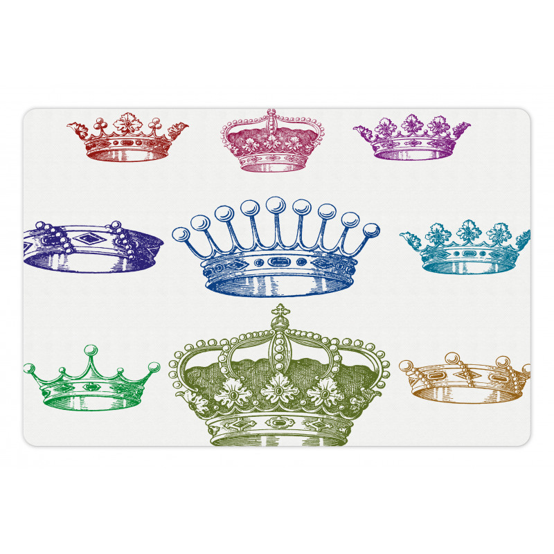 Old Antique Crown Set Pet Mat