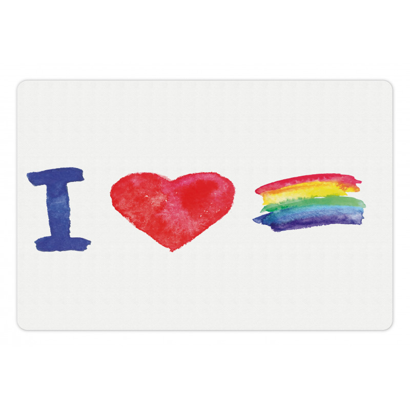 I Heart Pride Artwork Pet Mat