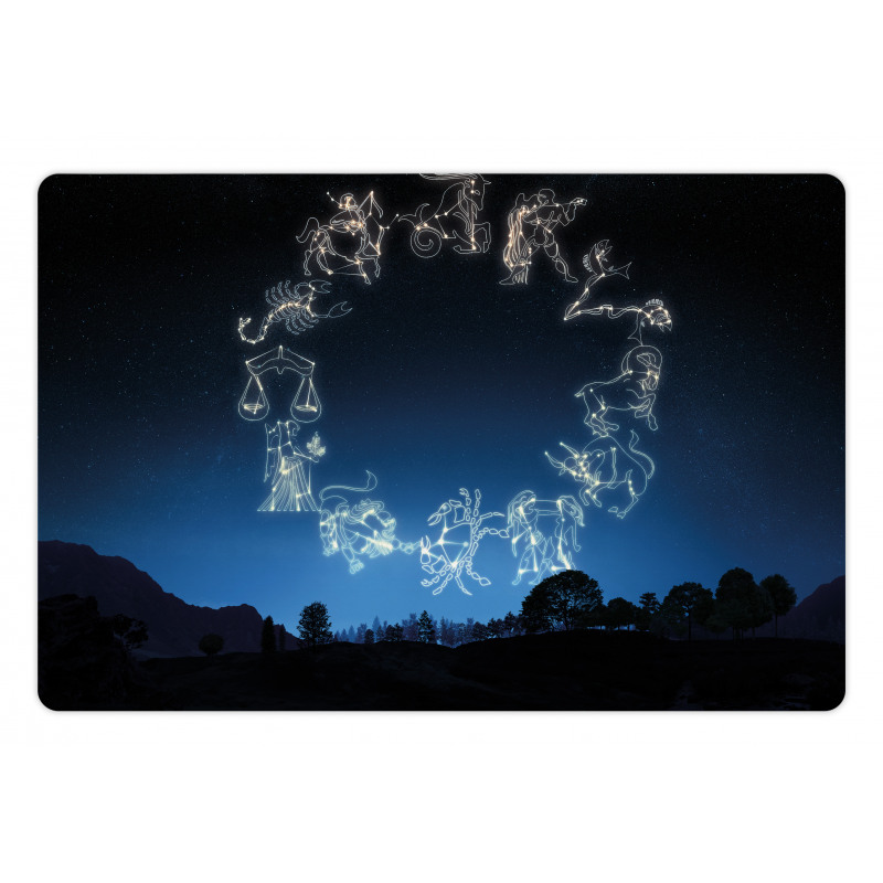 Sketchy Zodiacal Sign Pet Mat