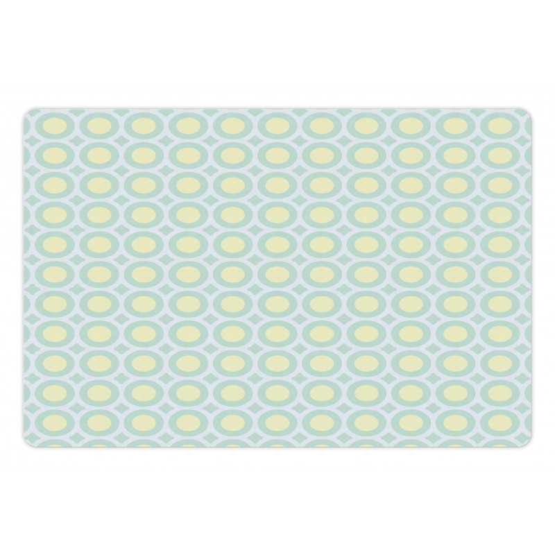 Retro Circles Inner Dots Pet Mat