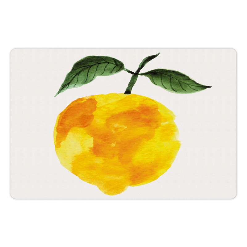 Watercolor Lemon Pet Mat