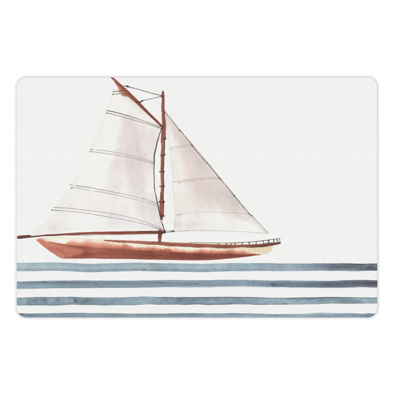 Sailing Theme Boat Waves Pet Mat