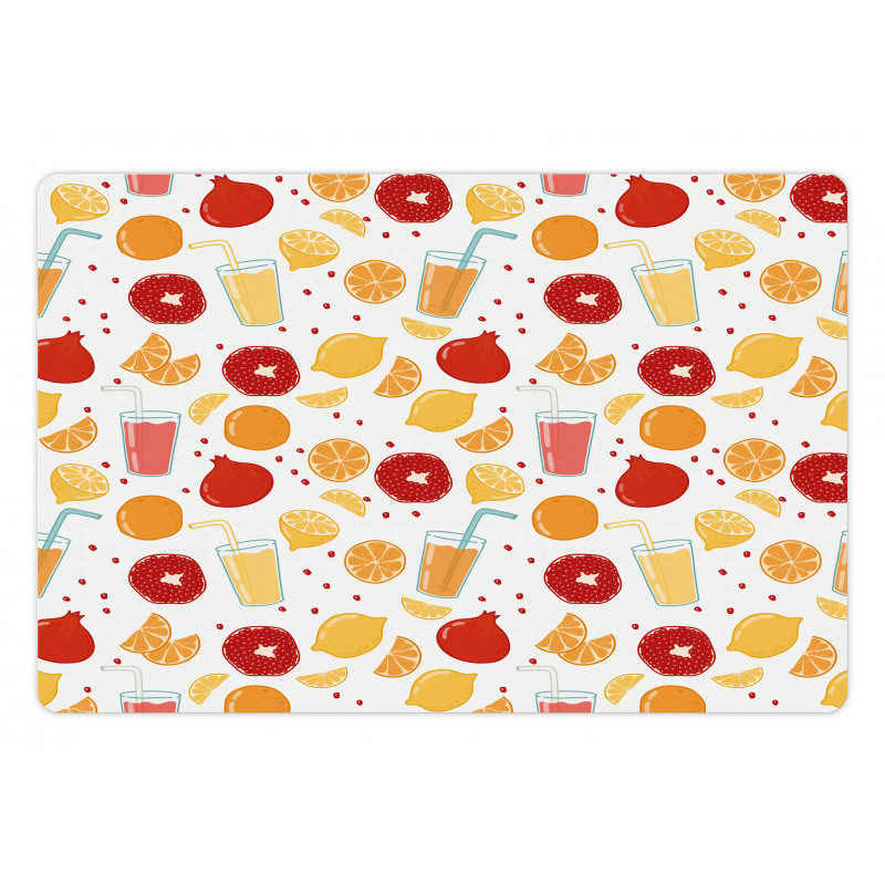 Fruits Juice Lemon Pet Mat