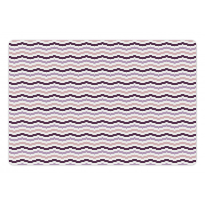 Zig Zag Waves Shapes Pet Mat