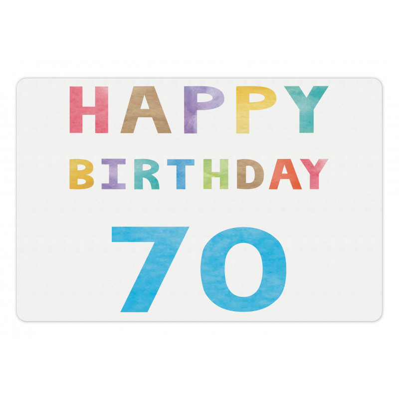 Abstract 70 Birthday Pet Mat